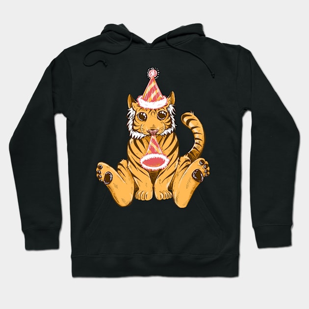 Birthday Tiger Hoodie by SimplyKitt